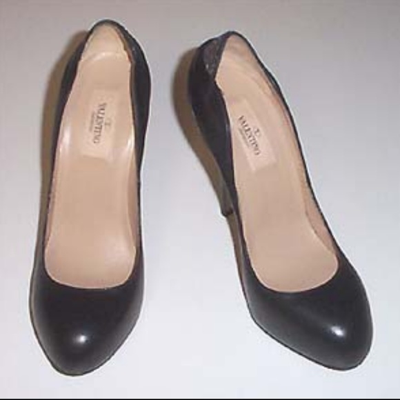 VALENTINO black lthr stud crystals detail pumps 36 - Picture 2 of 8